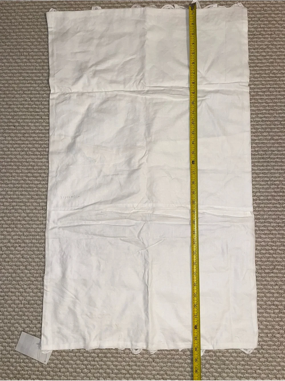 New Paper White King Size Hand Embroidery White Pillow Sham Case set of 2